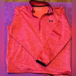 Under Armour Men's Orange 1/4 Zip Pullover Size L